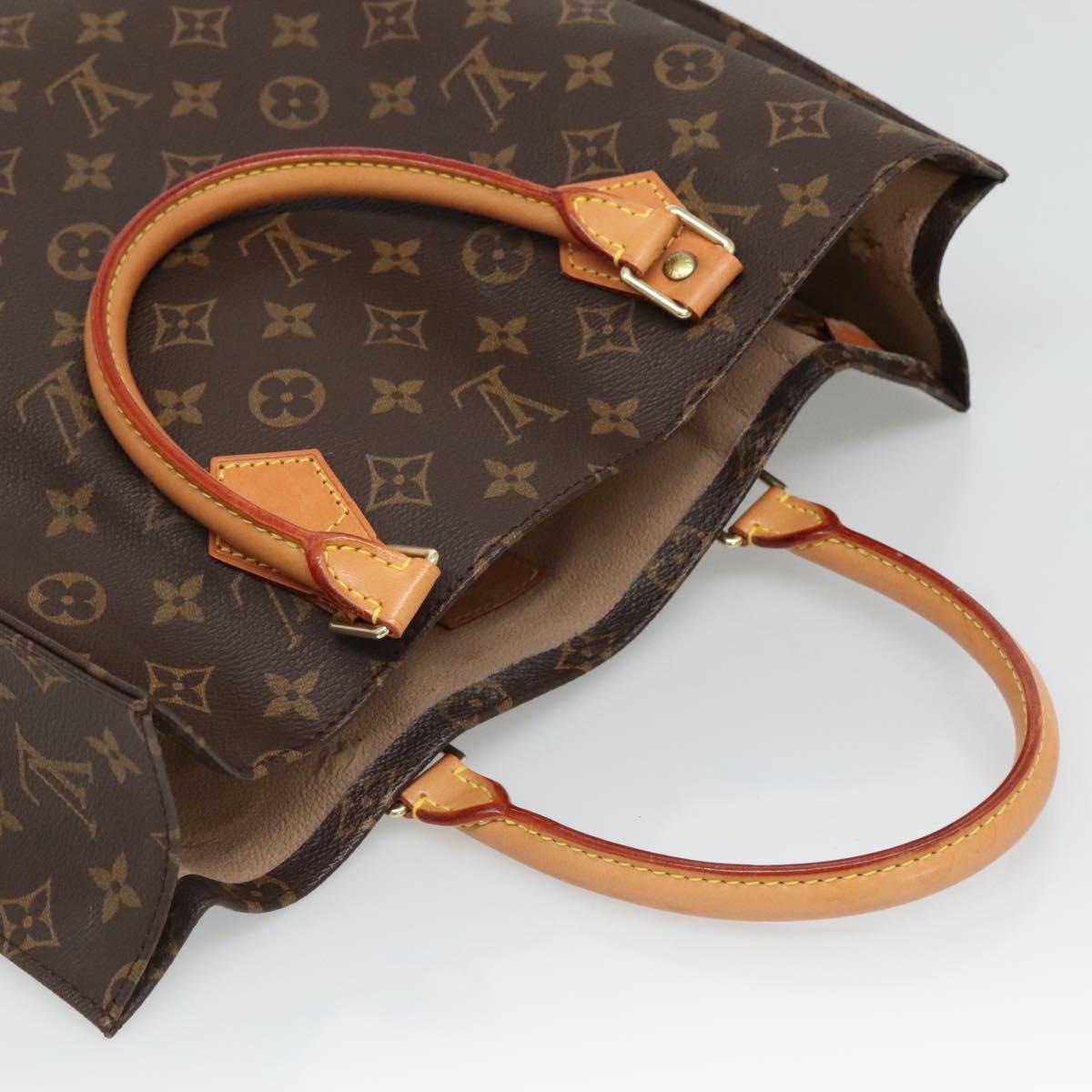 LOUIS VUITTON Monogram Sac Plat Hand Bag M51140 LV Auth 128776