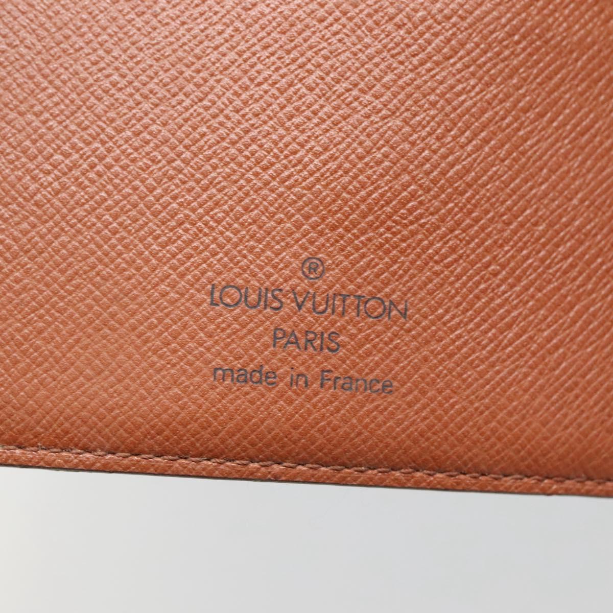 LOUIS VUITTON Monogram Agenda MM Day Planner Cover R20105 LV Auth 128793