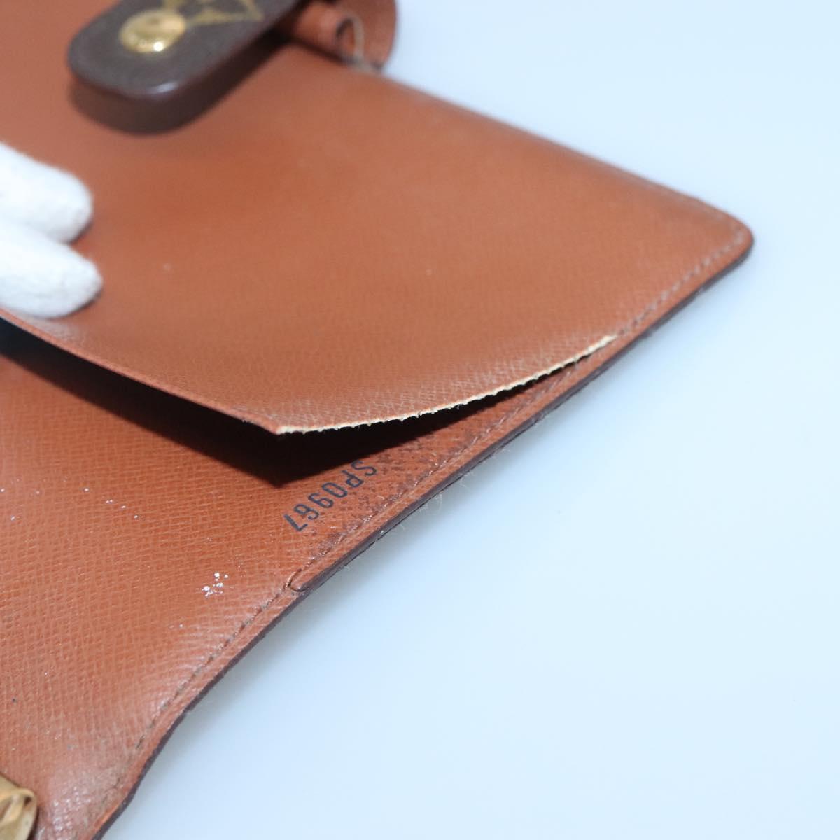 LOUIS VUITTON Monogram Agenda MM Day Planner Cover R20105 LV Auth 128793