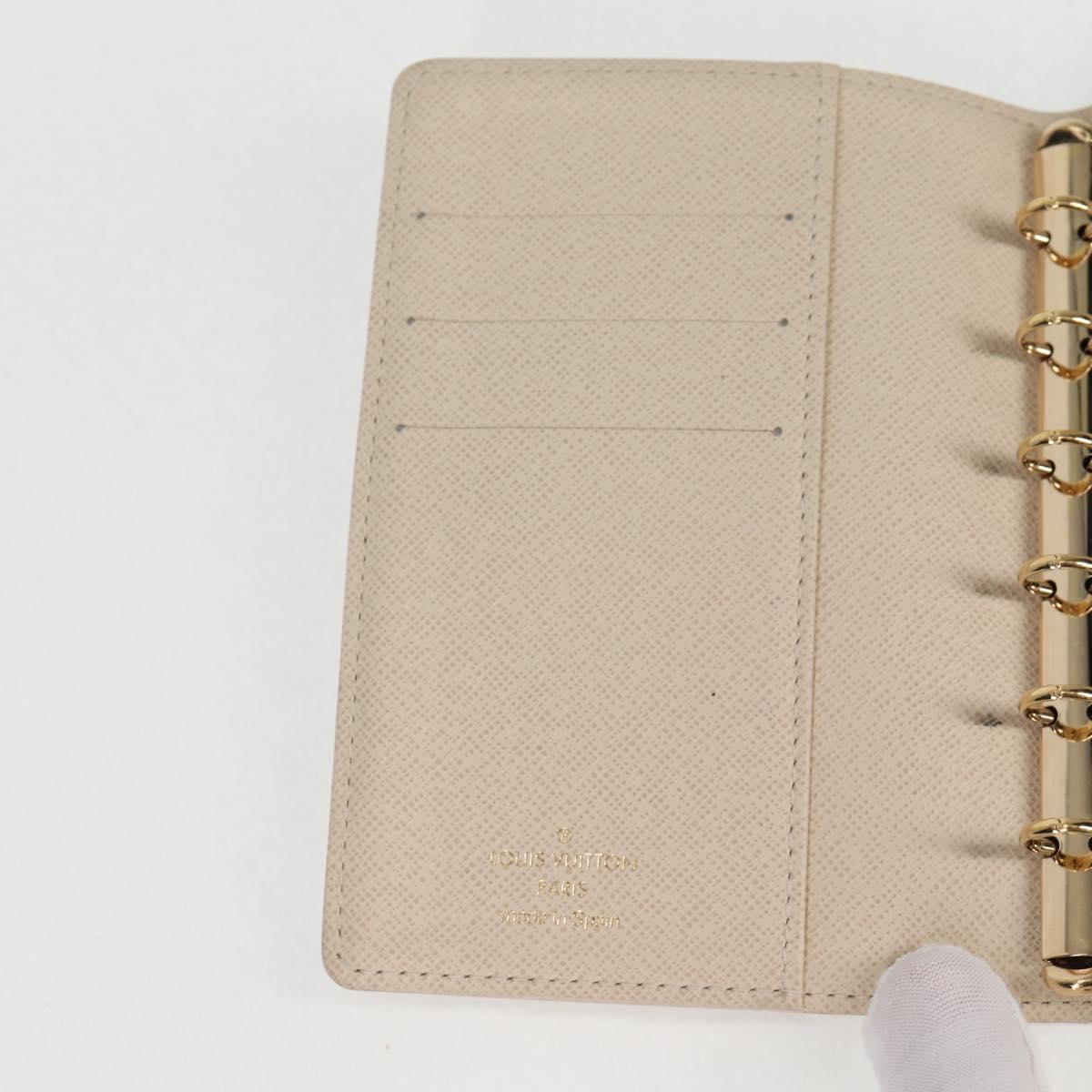 LOUIS VUITTON Damier Azur patch Agenda PM Day Planner Cover R20969 Auth 128794V