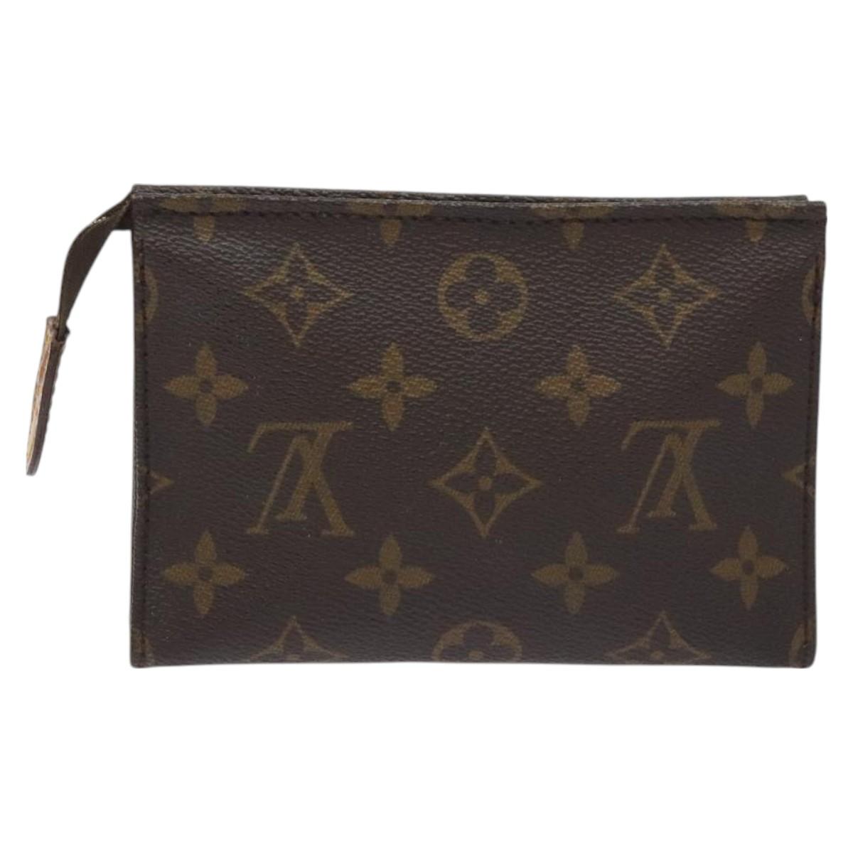 LOUIS VUITTON Monogram Poche Toilette 15 Pouch M47546 LV Auth 128798