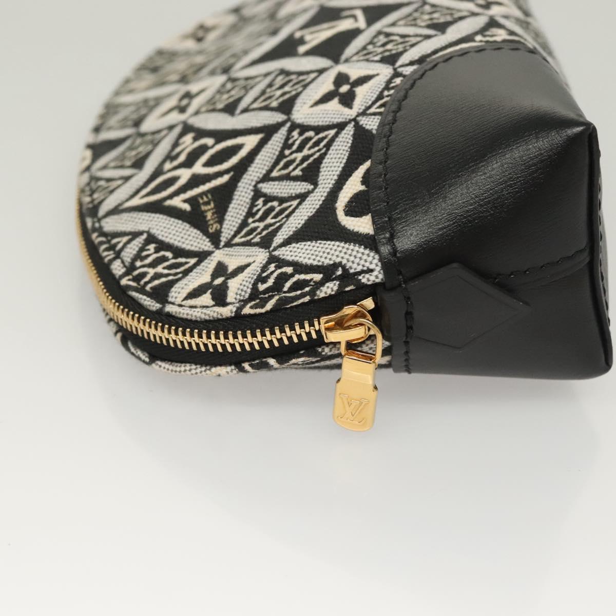 LOUIS VUITTON SINCE1854 Pochette Cosmetic PM Pouch Black M80076 LV Auth 128804M