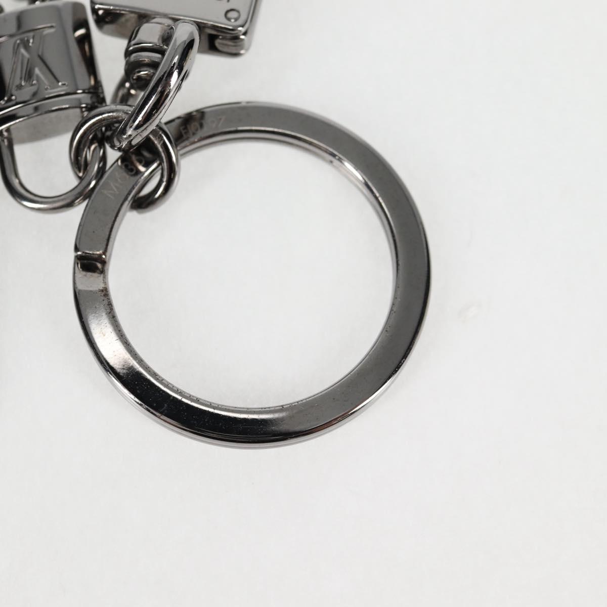 LOUIS VUITTON Eclipse Porte Cles Tab Key Holder metal Silver M63618 Auth 128810M
