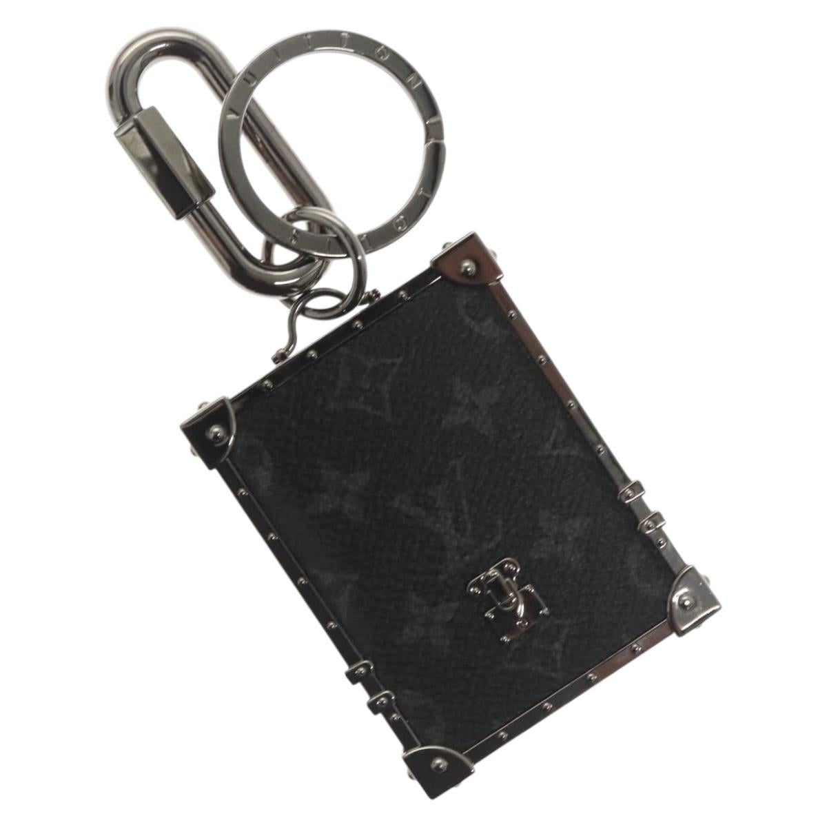 LOUIS VUITTON Monogram Eclipse Porte Cles Mini Trunk Charm M68284 Auth 128814M