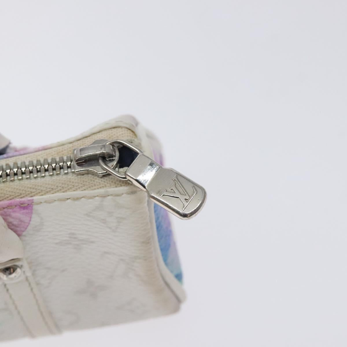 LOUIS VUITTON Monogram Watercolor Porte Cles Mini Keepall MP2975 LV Auth 128815M