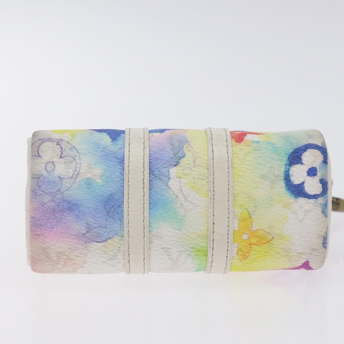 LOUIS VUITTON Monogram Watercolor Porte Cles Mini Keepall MP2975 LV Auth 128815M