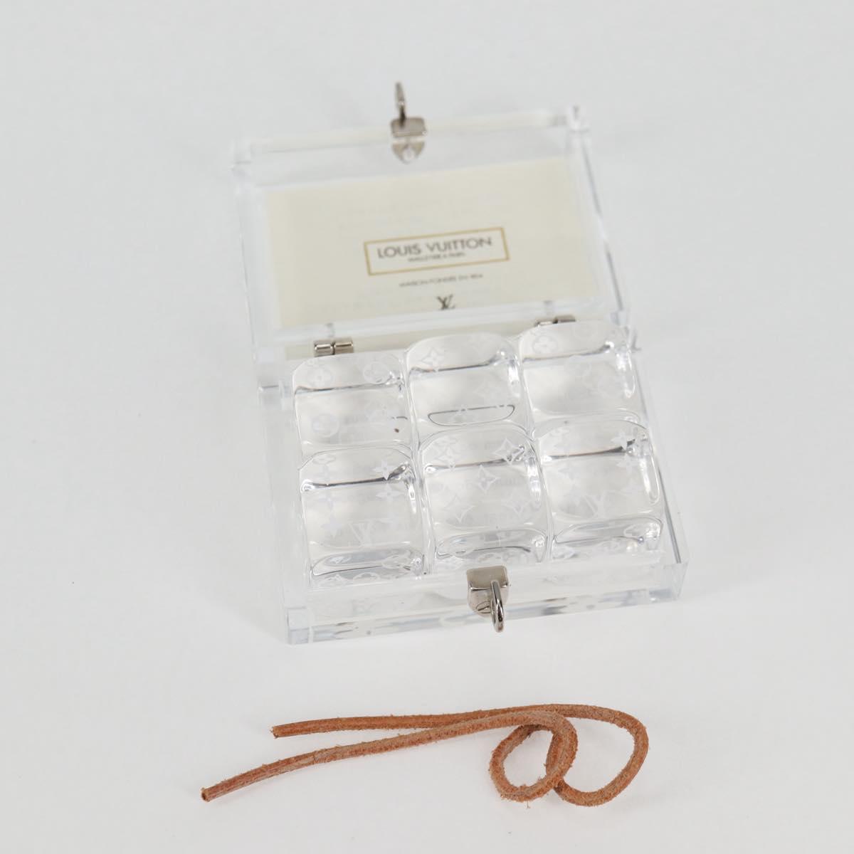LOUIS VUITTON Domino Dice 6 Set Clear LV Auth 128818