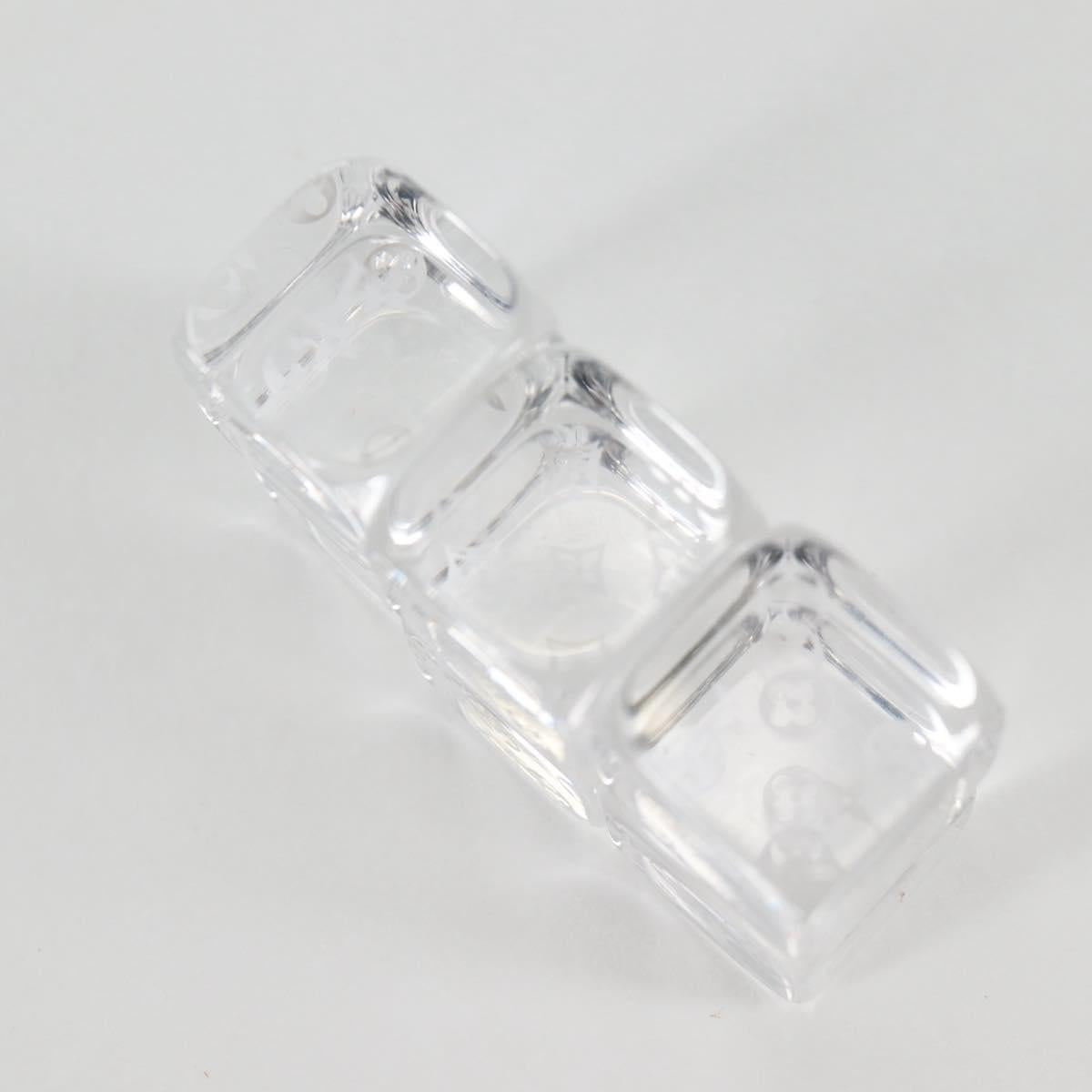 LOUIS VUITTON Domino Dice 6 Set Clear LV Auth 128818