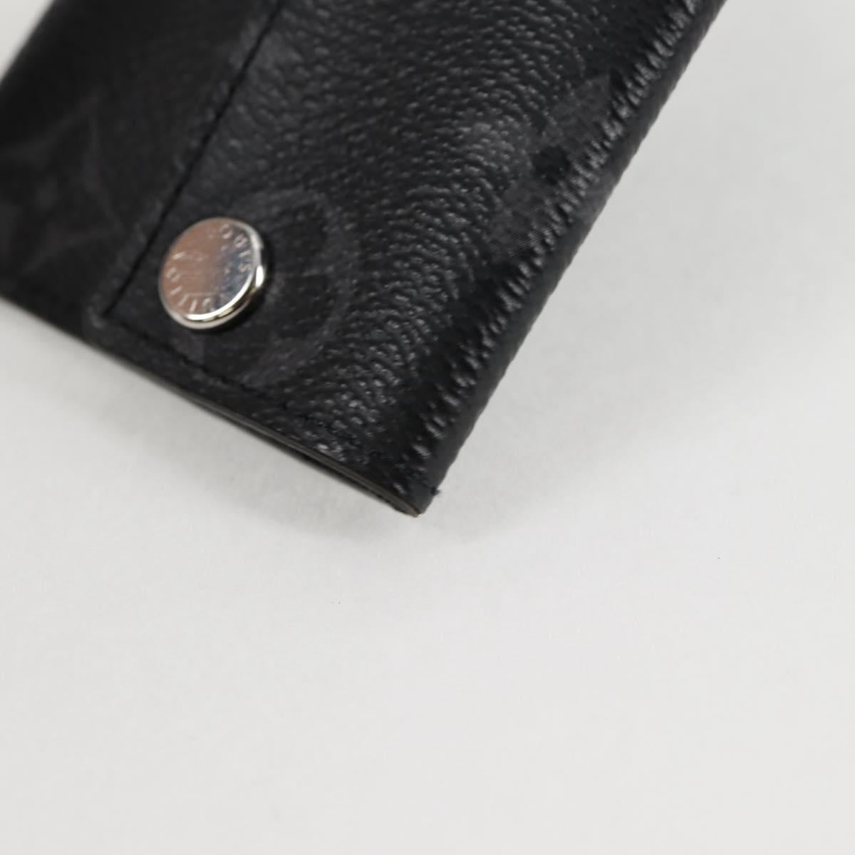 LOUIS VUITTON Monogram Eclipse Porte Cartes On Strap M83155 LV Auth 128825M