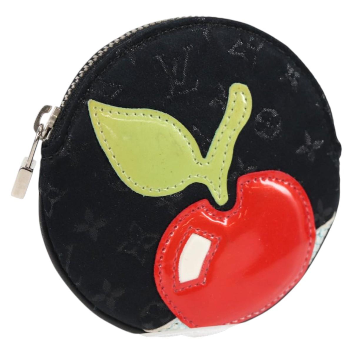 LOUIS VUITTON Satin Comte De Fe Porte Monnaie Round Coin M92272 LV Auth 128826V