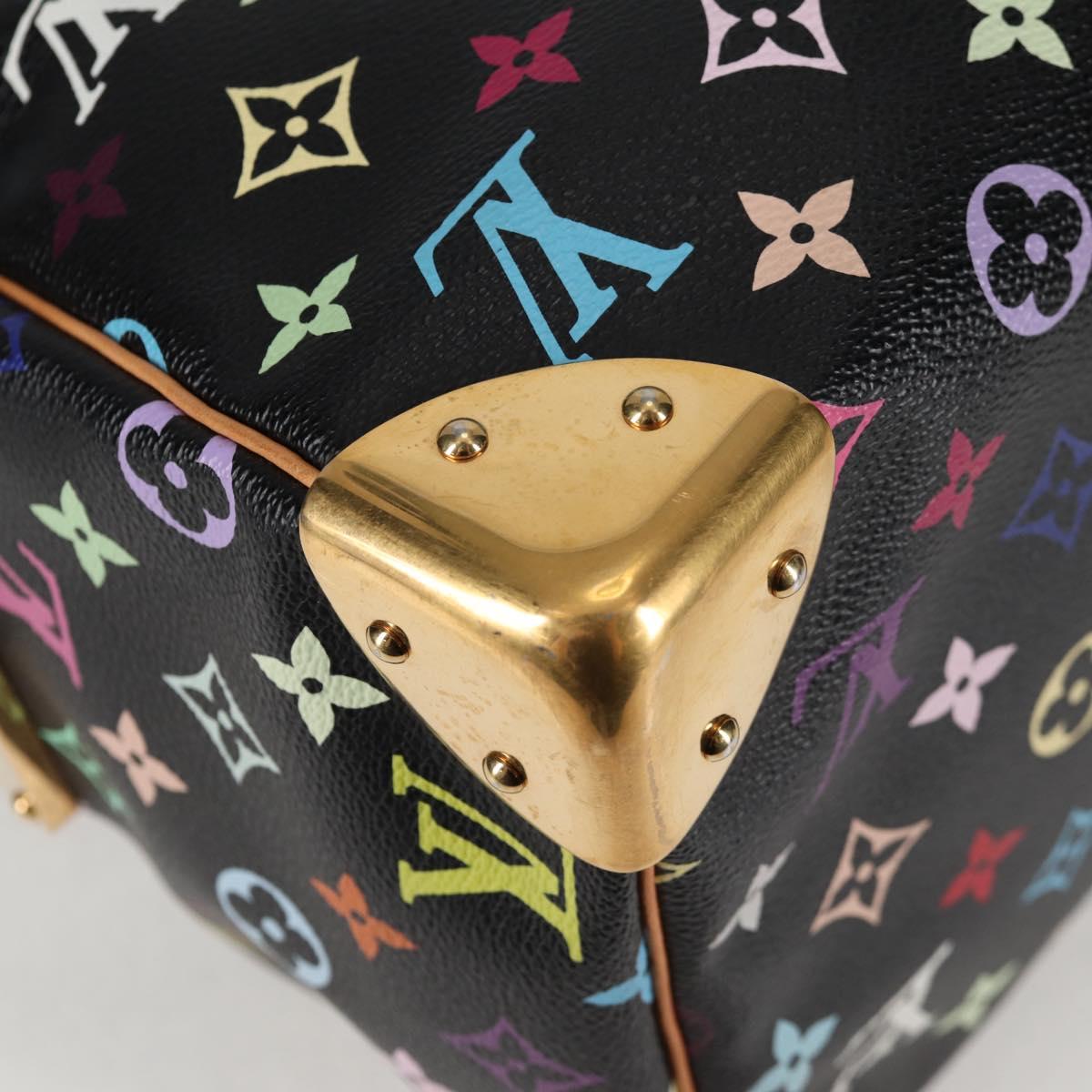 LOUIS VUITTON Monogram Multicolor Speedy 30 Hand Bag Black M92642 Auth 128856SAV