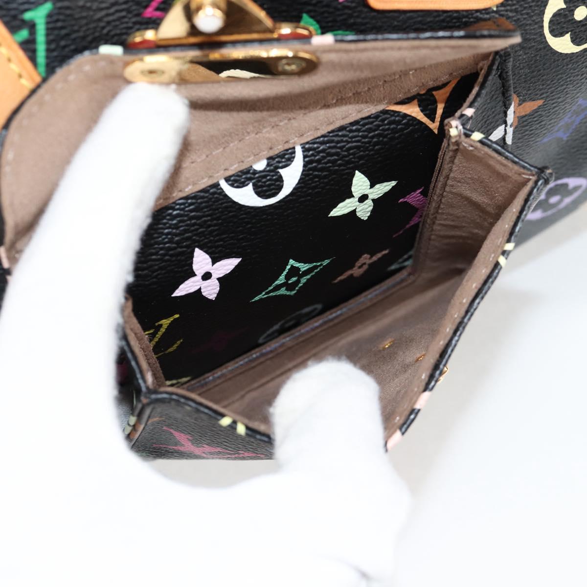 LOUIS VUITTON Monogram Multicolor Speedy 30 Hand Bag Black M92642 Auth 128856SAV