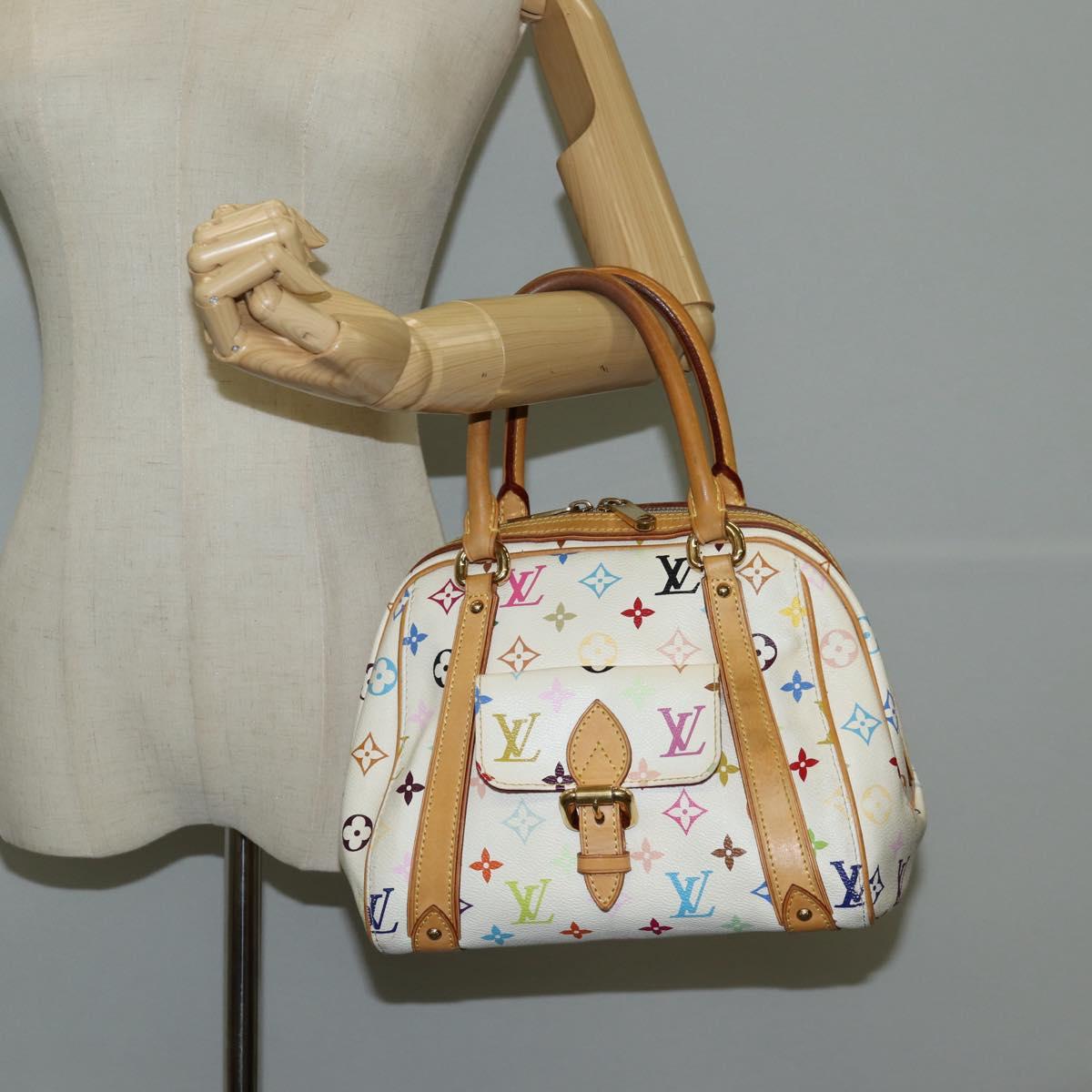 LOUIS VUITTON Monogram Multicolor Priscilla Hand Bag White M40096 Auth 128869V