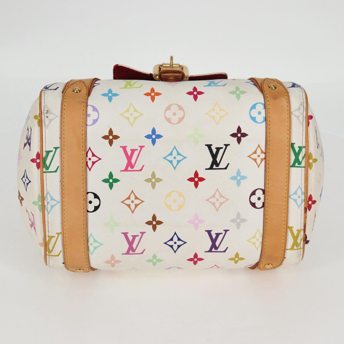 LOUIS VUITTON Monogram Multicolor Priscilla Hand Bag White M40096 Auth 128869V