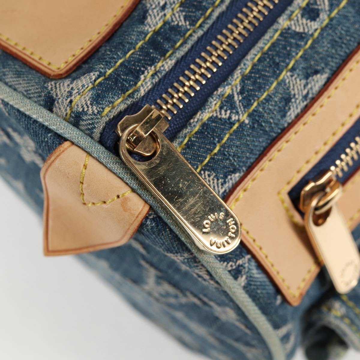 LOUIS VUITTON Monogram Denim Neo Speedy Hand Bag Blue M95019 LV Auth 128871V
