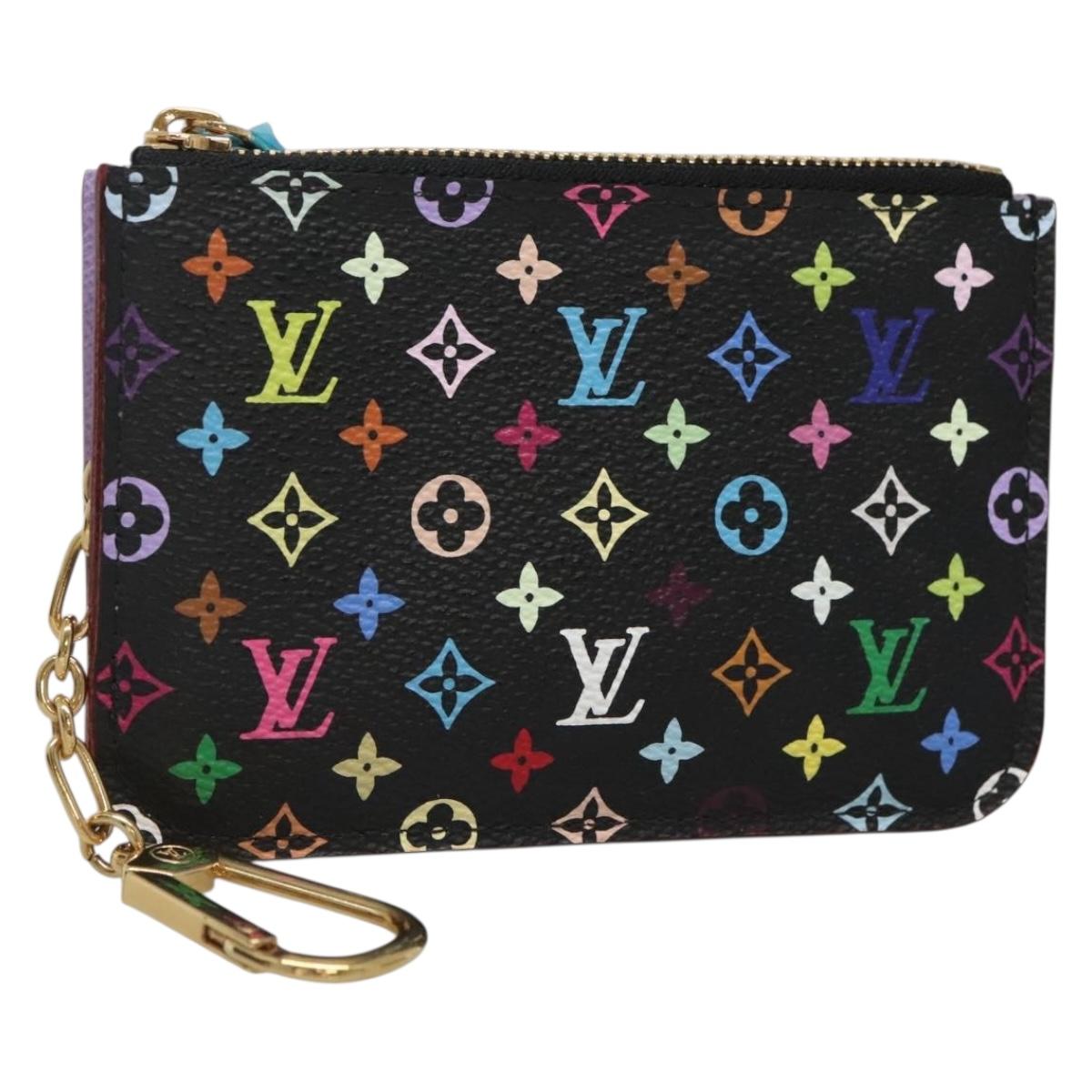 LOUIS VUITTON Monogram Pochette Cles NM Coin Purse Black M60279 Auth 128878V
