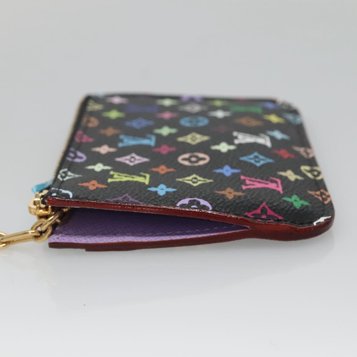 LOUIS VUITTON Monogram Pochette Cles NM Coin Purse Black M60279 Auth 128878V