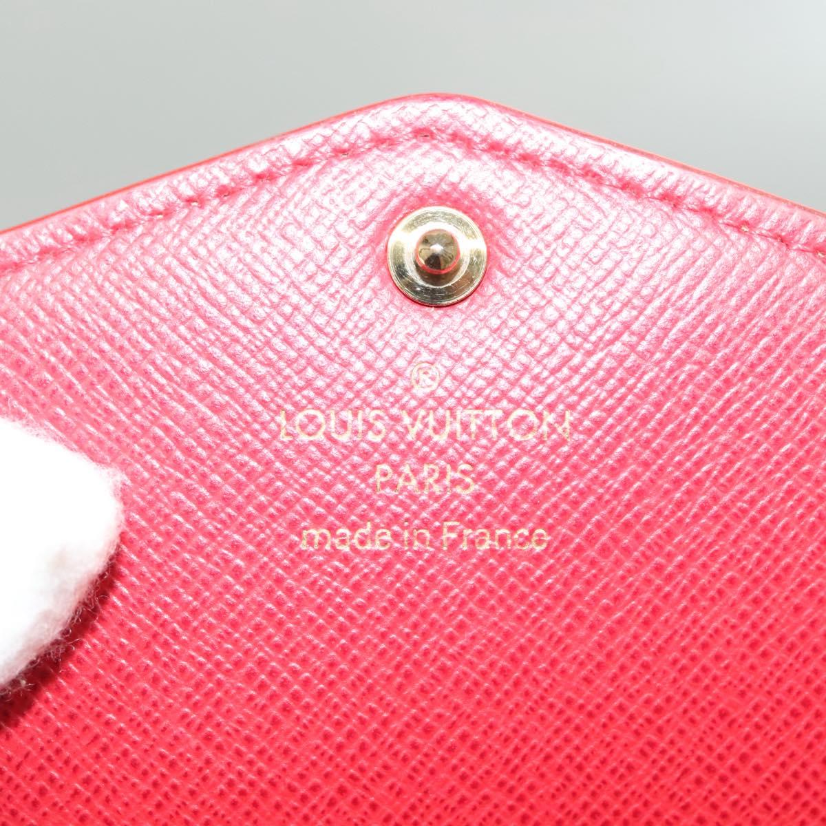LOUIS VUITTON Damier Ebene Studs Portefeuille Sarah Wallet N60123 LV Auth 128880