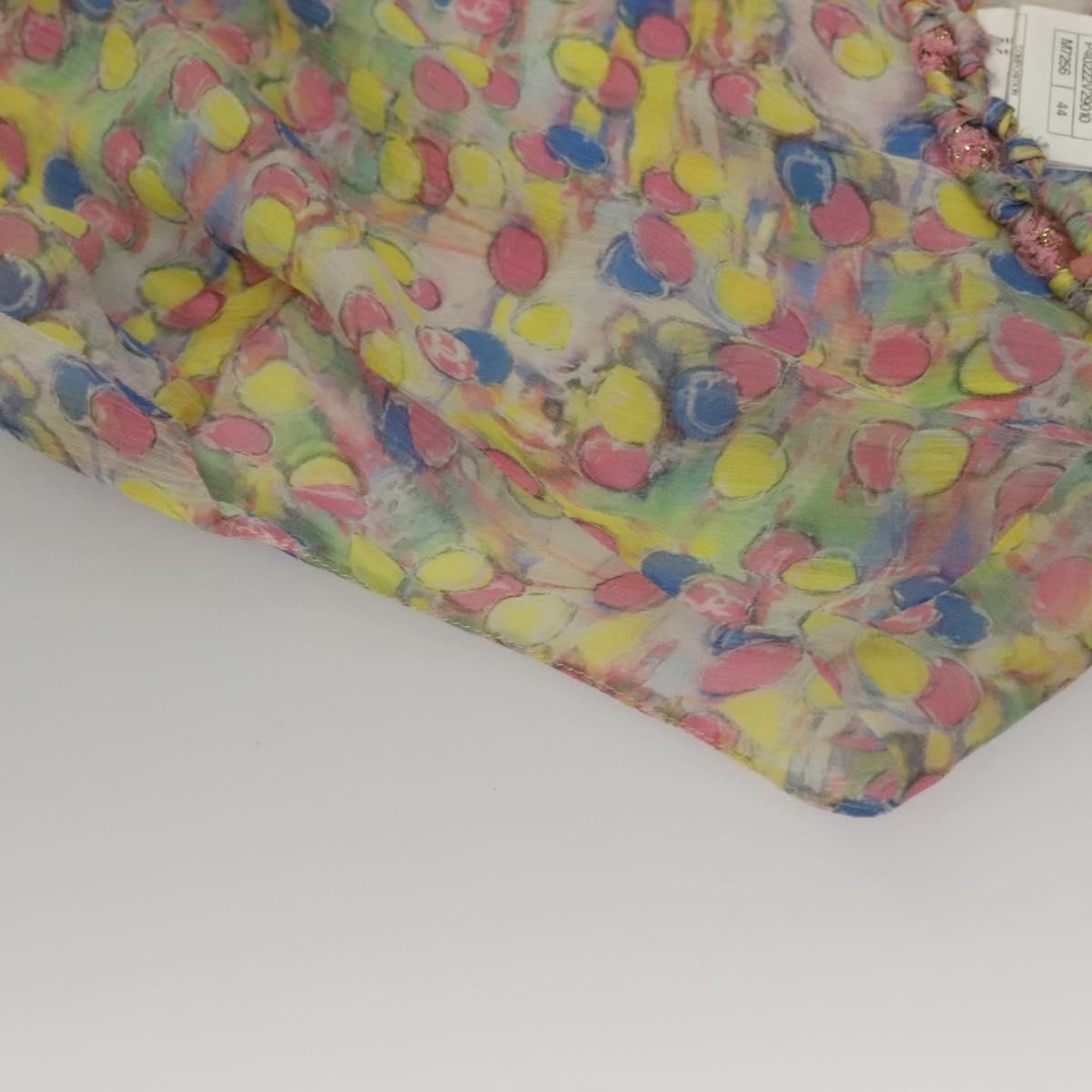 CHANEL Sleeveless Dress Silk Pink CC Auth 128883M