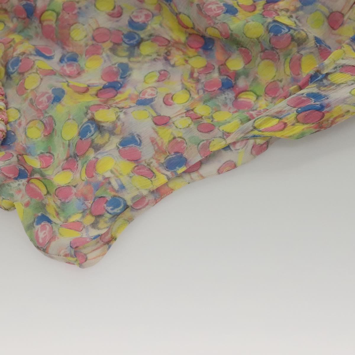 CHANEL Sleeveless Dress Silk Pink CC Auth 128883M