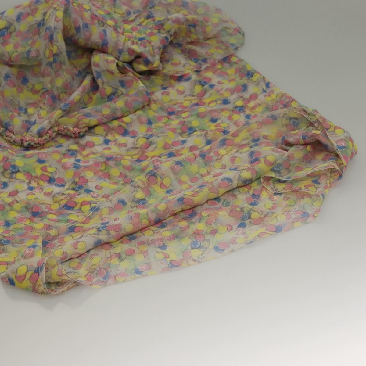 CHANEL Sleeveless Dress Silk Pink CC Auth 128883M