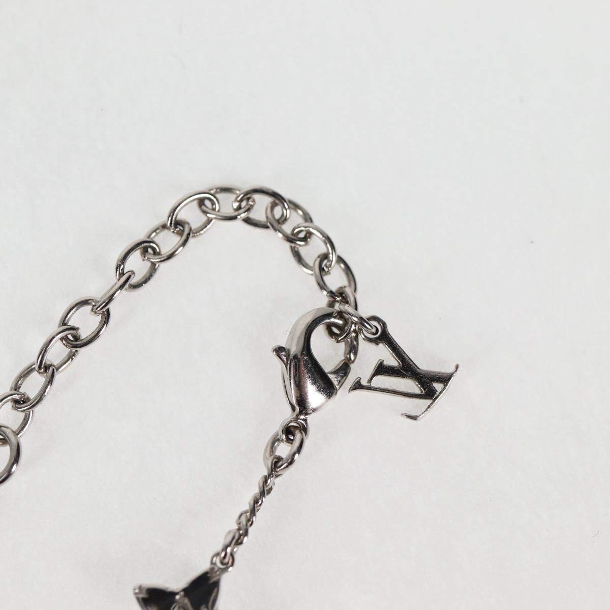 LOUIS VUITTON Monogram Sunrise Bracelet Metal Silver tone M1041A LV Auth 128887M
