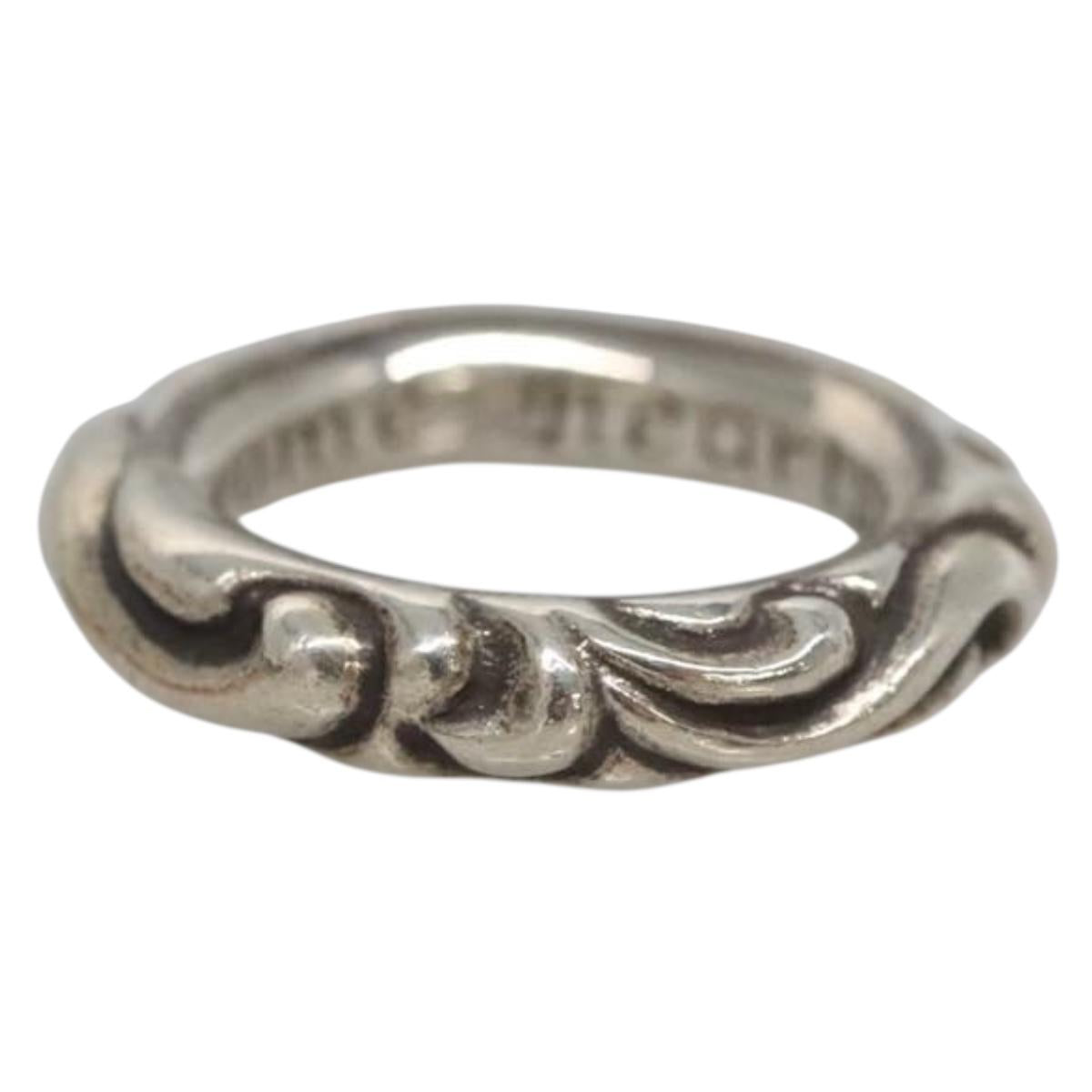 Chrome Hearts Scroll Band Ring Ag925 Silver Auth 128899M