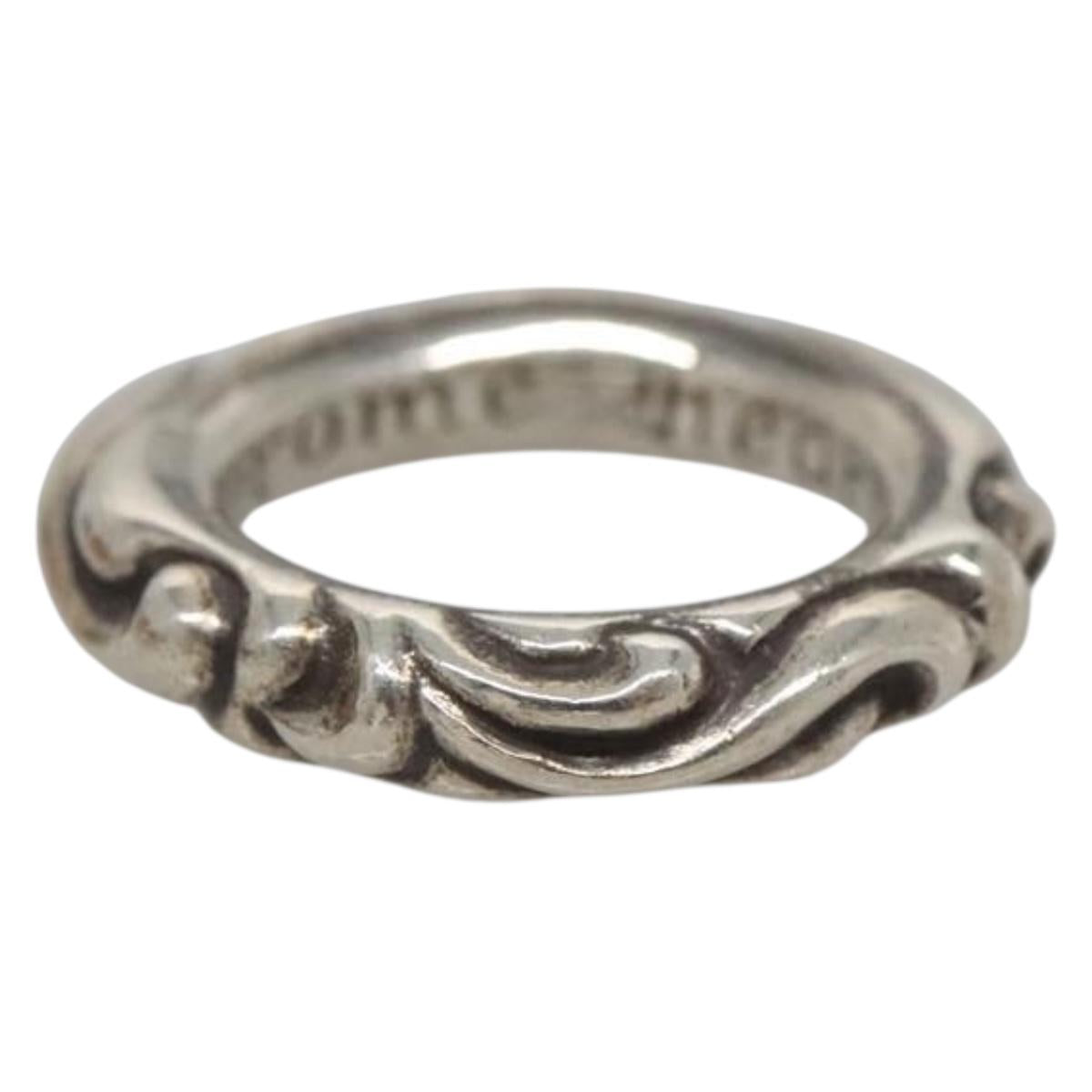 Chrome Hearts Scroll Band Ring Ag925 Silver Auth 128899M