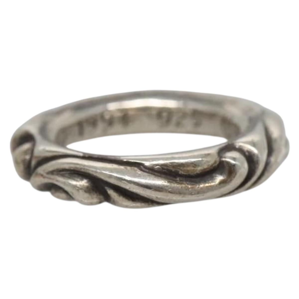 Chrome Hearts Scroll Band Ring Ag925 Silver Auth 128899M