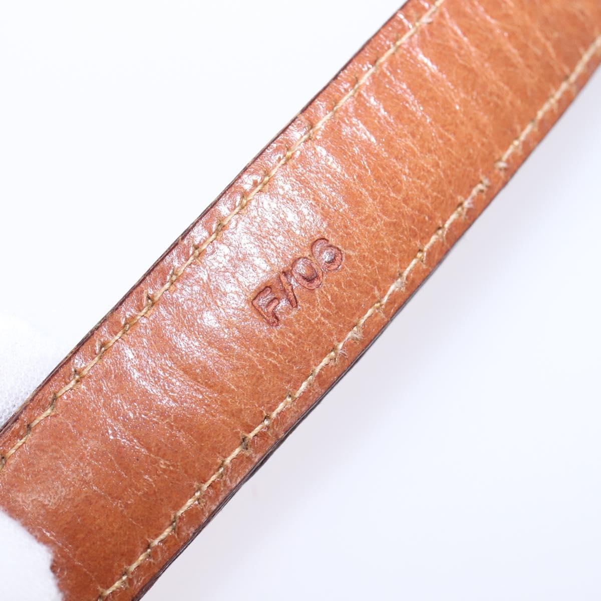 CELINE Macadam Canvas Shoulder Bag PVC Leather Brown Gold Auth 128916