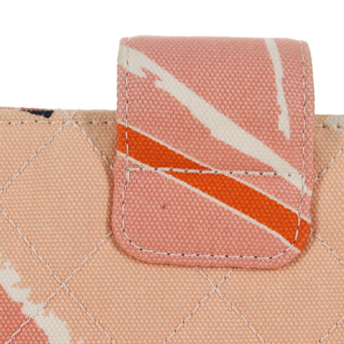 CHANEL Matelasse Chain Shoulder Bag Canvas Pink Gold CC Auth 128939SAM