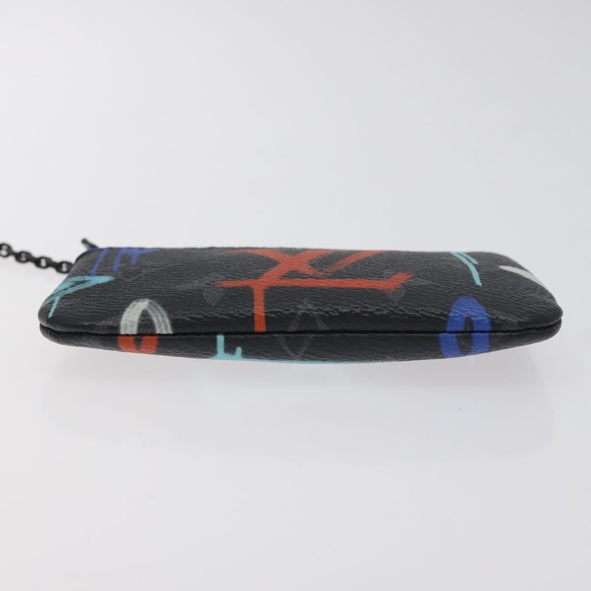 LOUIS VUITTON Eclipse Graffiti Pochette Cles Coin Purse M81975 Auth 128951