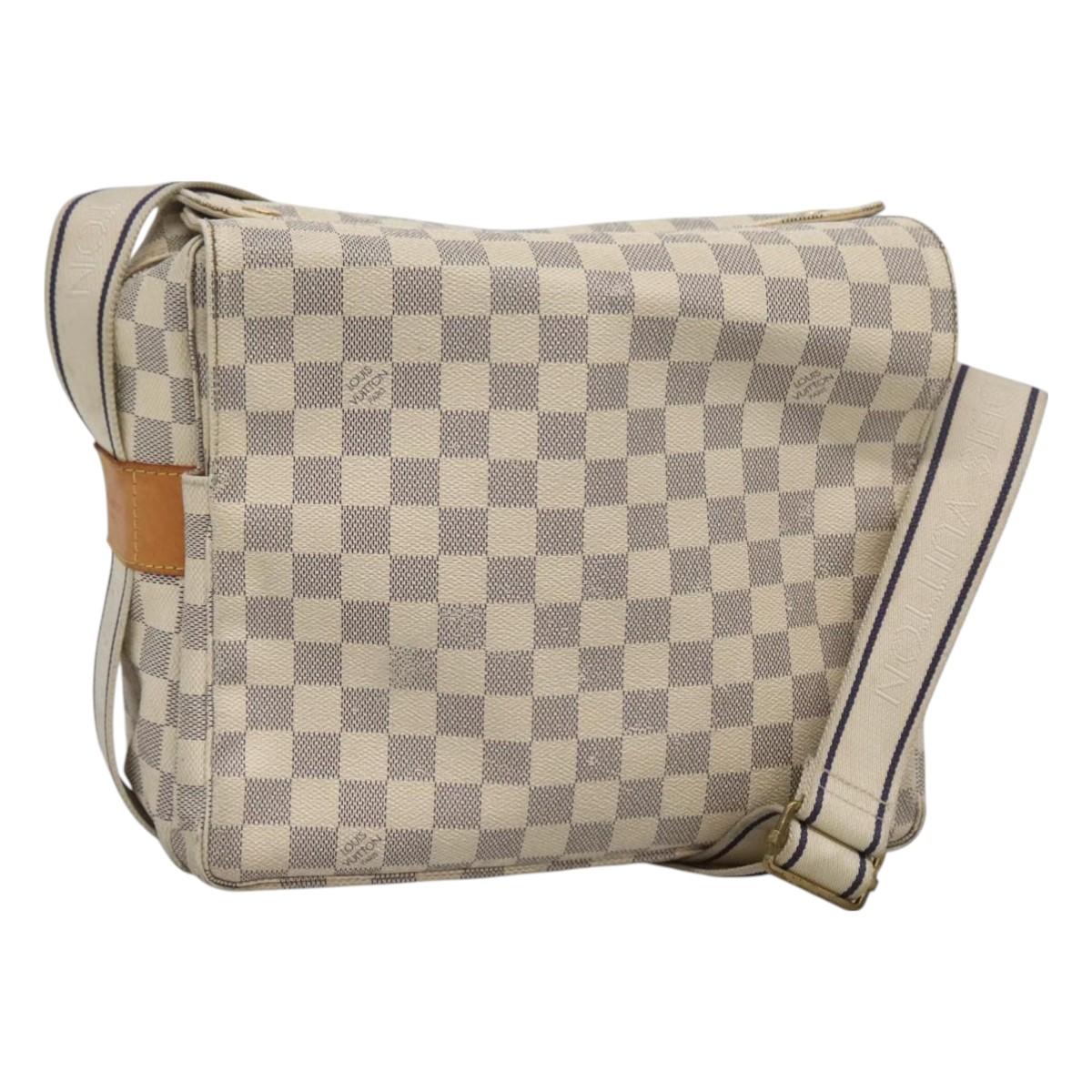 LOUIS VUITTON Damier Azur Naviglio Shoulder Bag N51189 LV Auth 128957