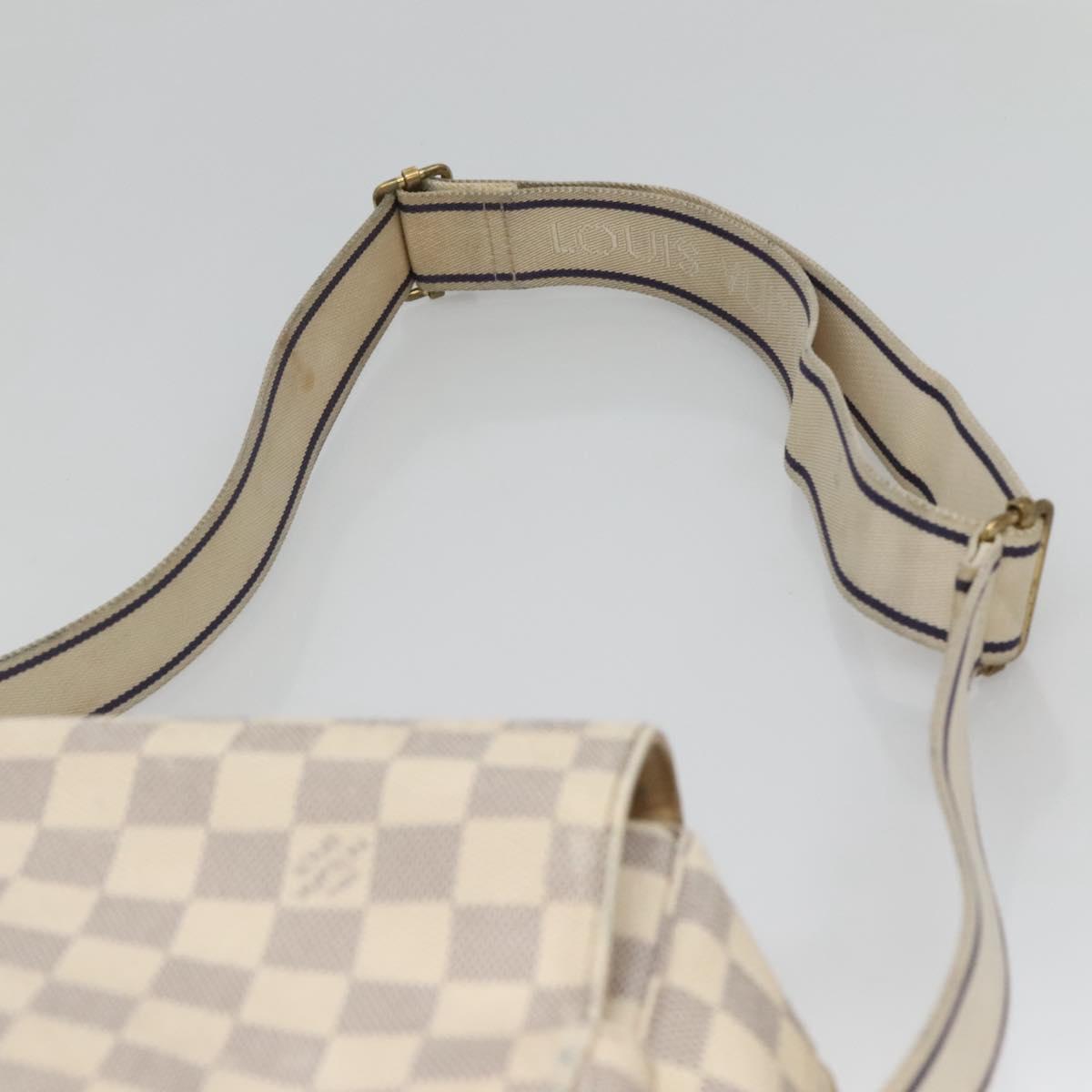 LOUIS VUITTON Damier Azur Naviglio Shoulder Bag N51189 LV Auth 128957
