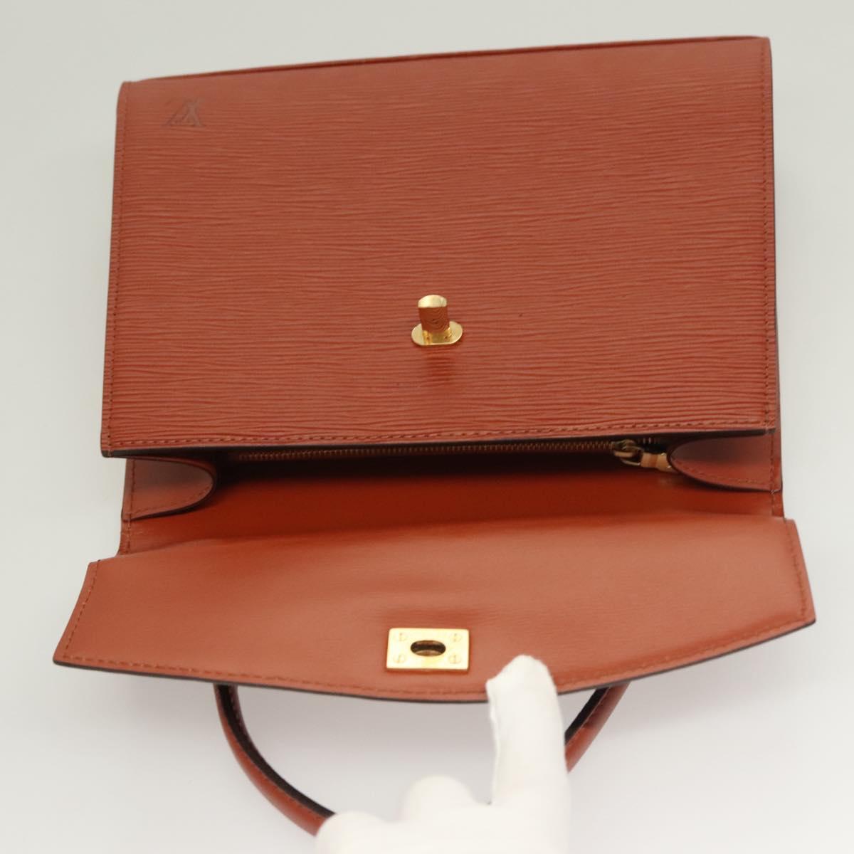 LOUIS VUITTON Epi Malesherbes Hand Bag Brown M52373 LV Auth 128962