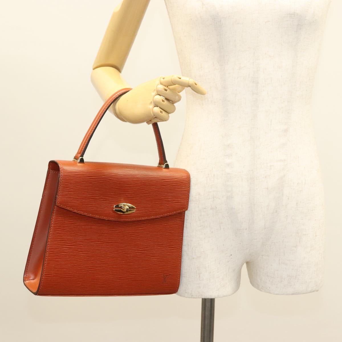 LOUIS VUITTON Epi Malesherbes Hand Bag Brown M52373 LV Auth 128962