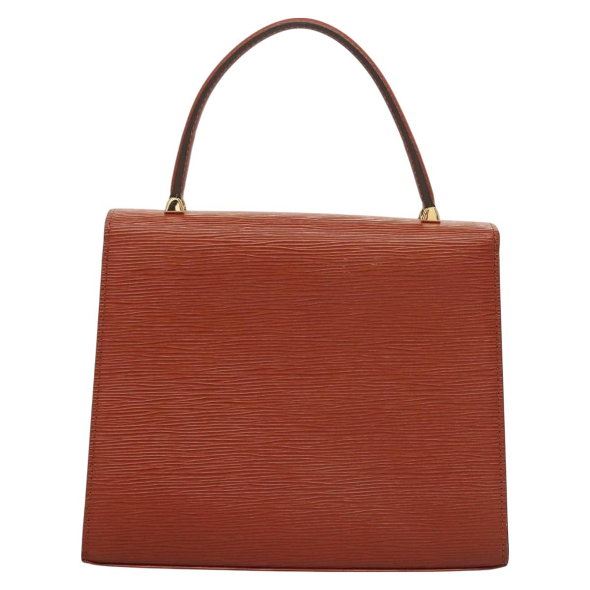 LOUIS VUITTON Epi Malesherbes Hand Bag Brown M52373 LV Auth 128962