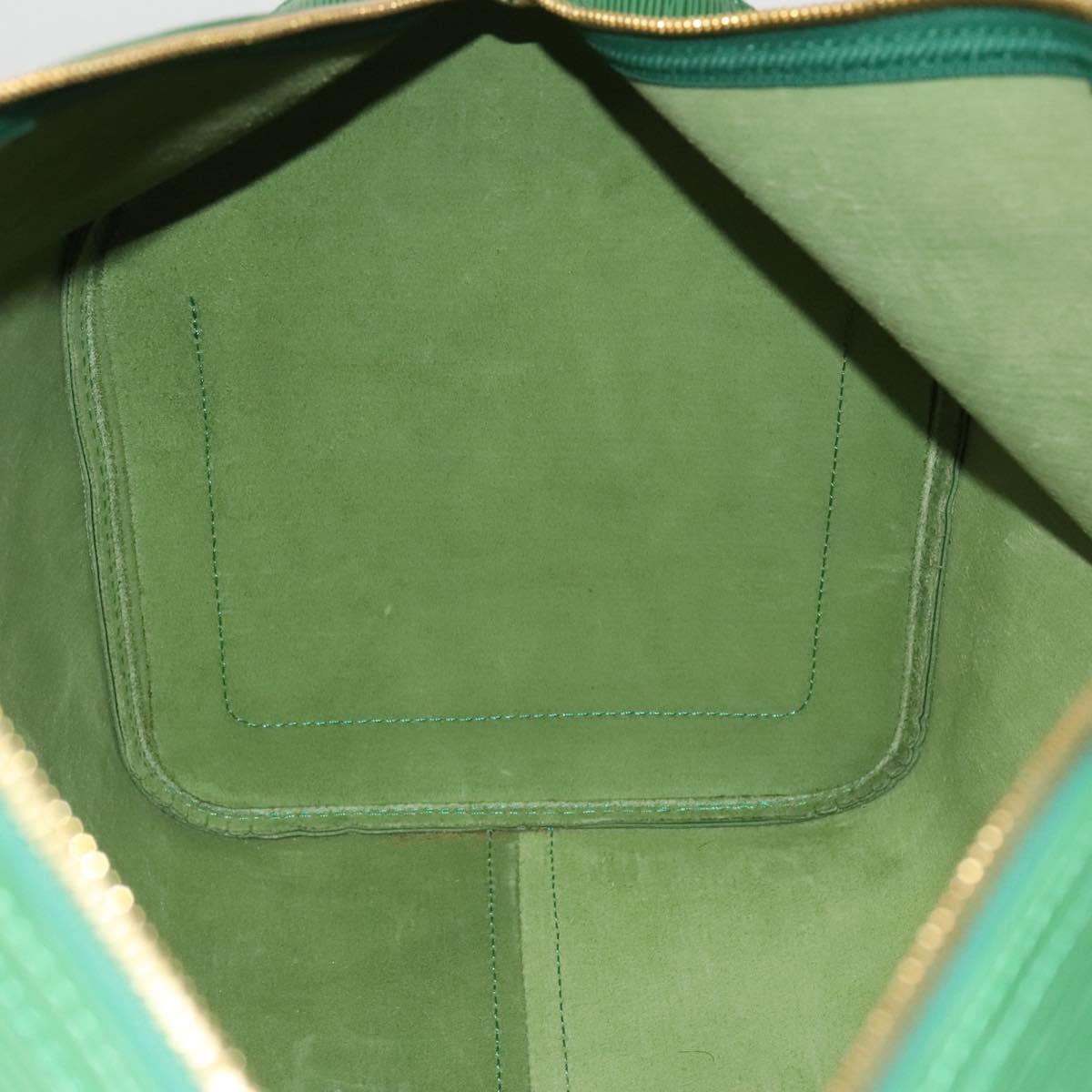 LOUIS VUITTON Epi Keepall 50 Boston Bag Green M42964 LV Auth 128963