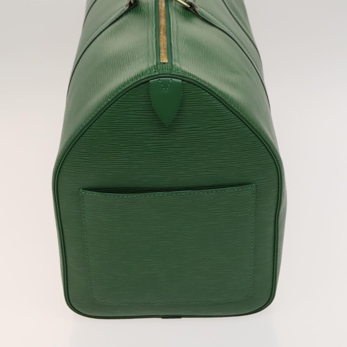 LOUIS VUITTON Epi Keepall 50 Boston Bag Green M42964 LV Auth 128963