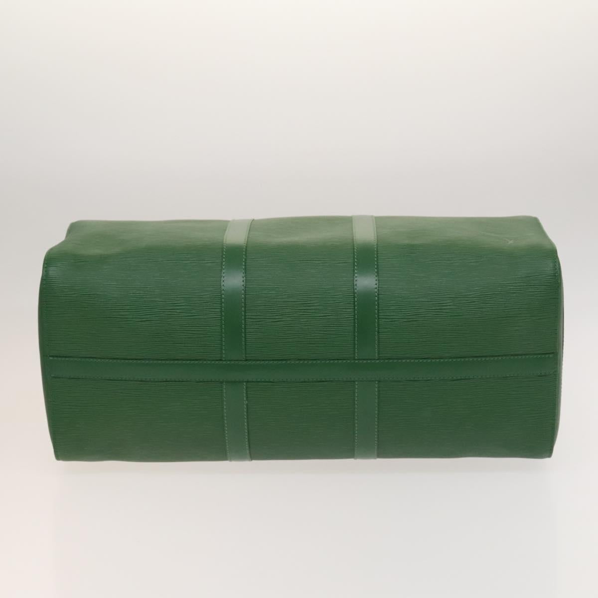 LOUIS VUITTON Epi Keepall 50 Boston Bag Green M42964 LV Auth 128963