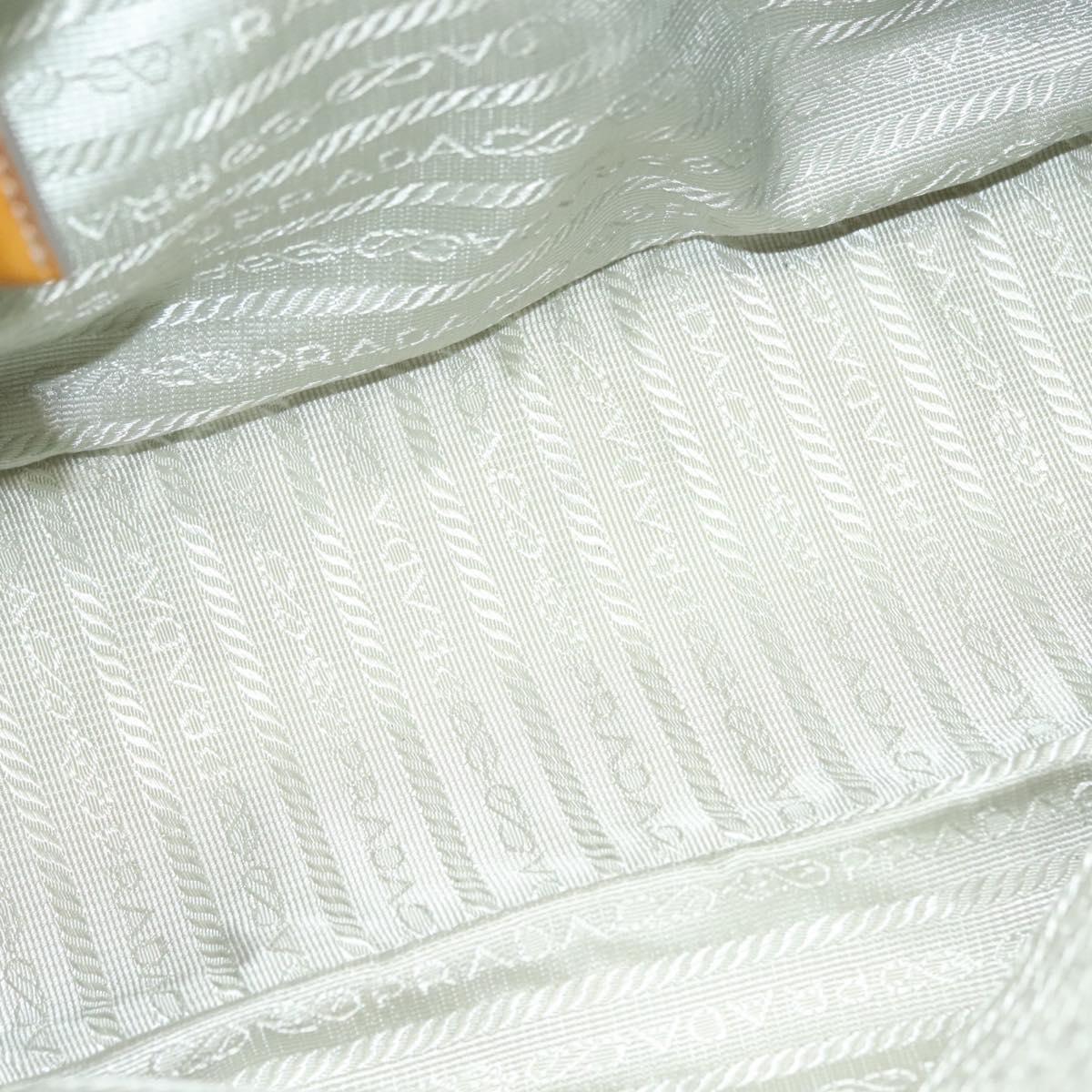 PRADA Shoulder Bag Nylon Enamel Light Blue Silver Auth 128965