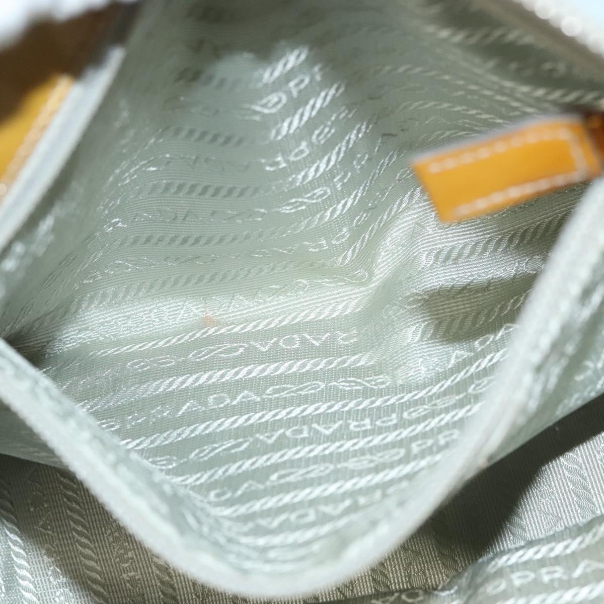 PRADA Shoulder Bag Nylon Enamel Light Blue Silver Auth 128965