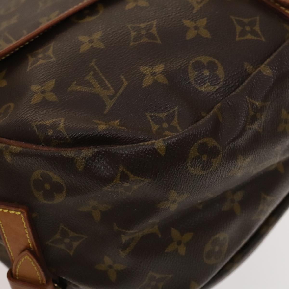 LOUIS VUITTON Monogram Saumur 35 Shoulder Bag M42254 LV Auth 128972