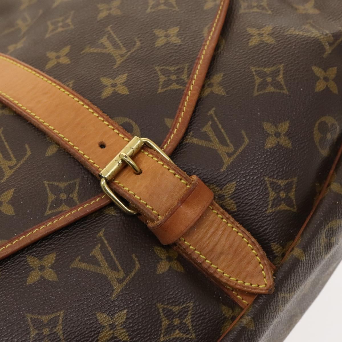 LOUIS VUITTON Monogram Saumur 35 Shoulder Bag M42254 LV Auth 128972