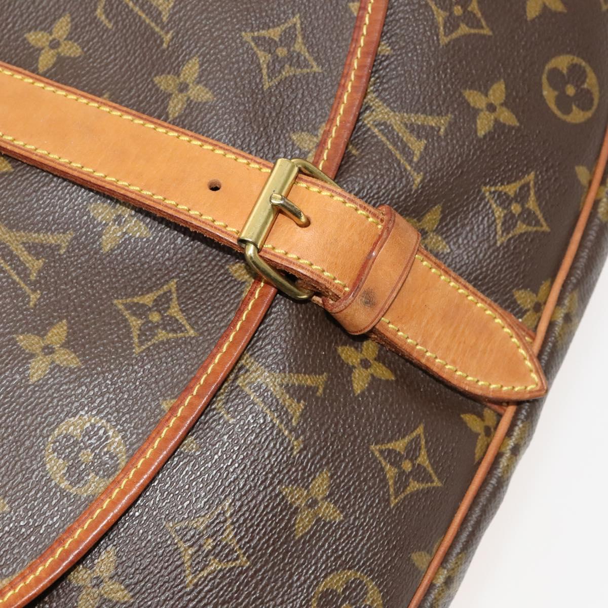 LOUIS VUITTON Monogram Saumur 35 Shoulder Bag M42254 LV Auth 128972