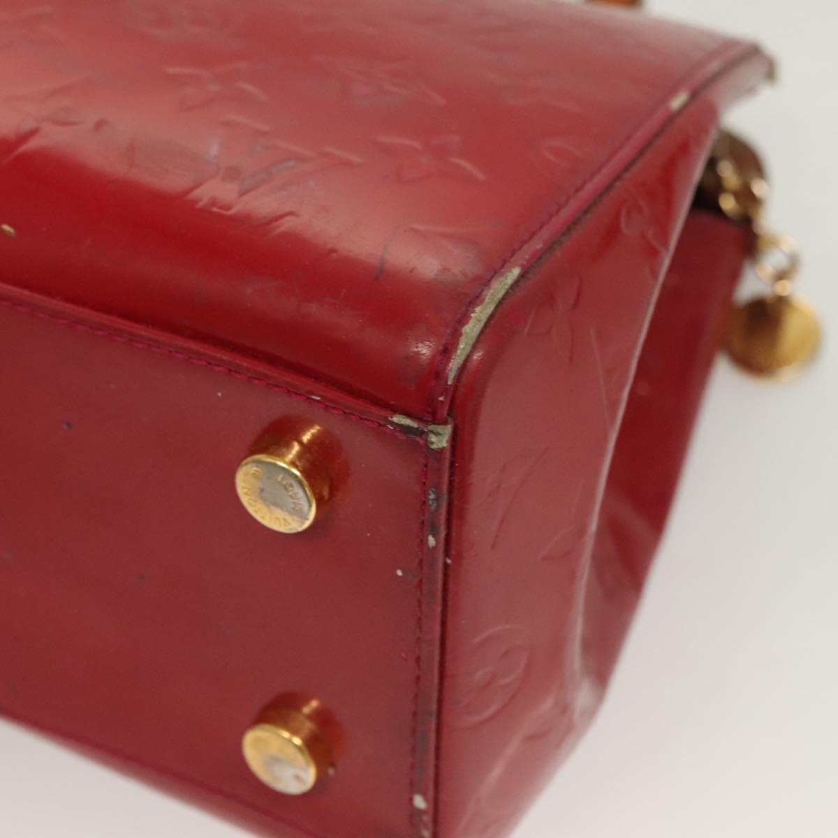 LOUIS VUITTON Vernis Blair MM Hand Bag 2way Rose Andian M91798 LV Auth 128991