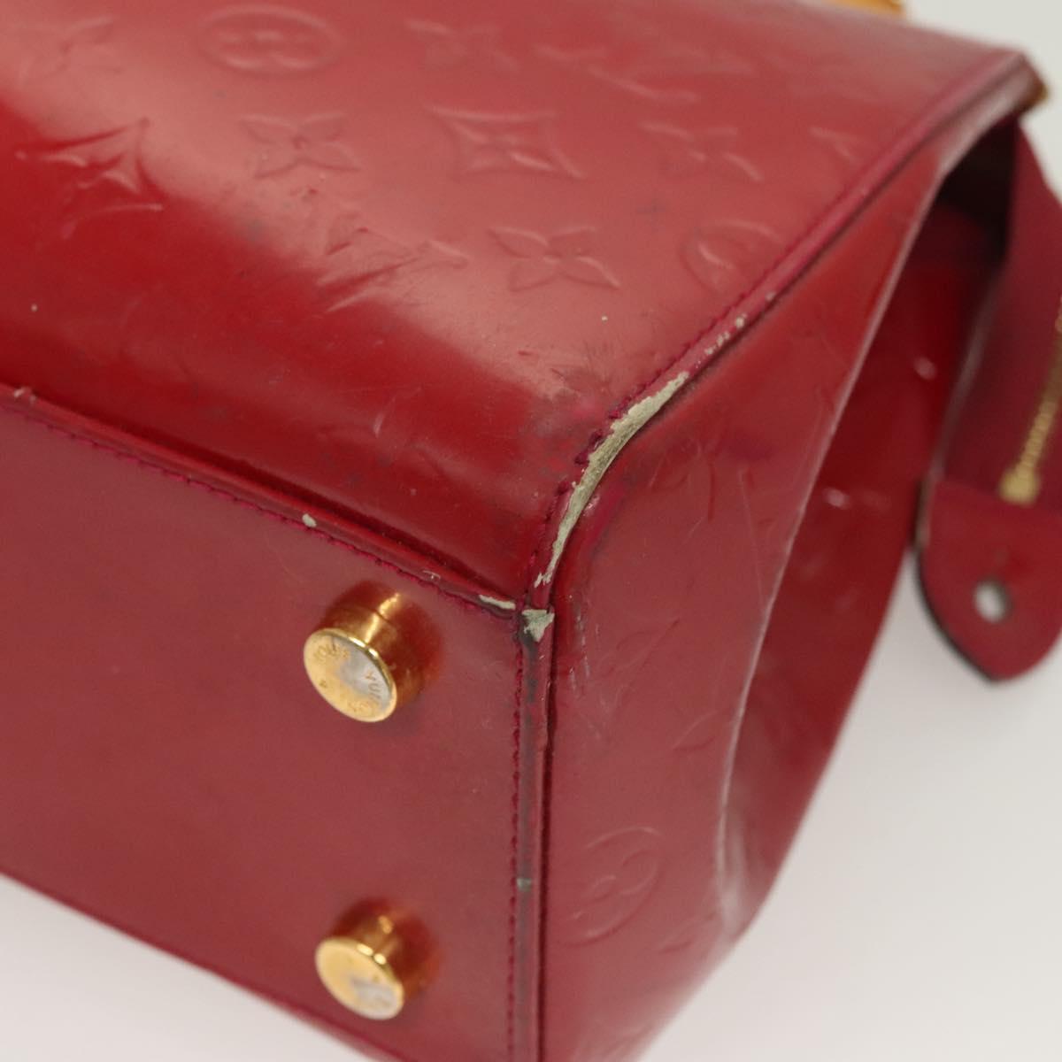 LOUIS VUITTON Vernis Blair MM Hand Bag 2way Rose Andian M91798 LV Auth 128991