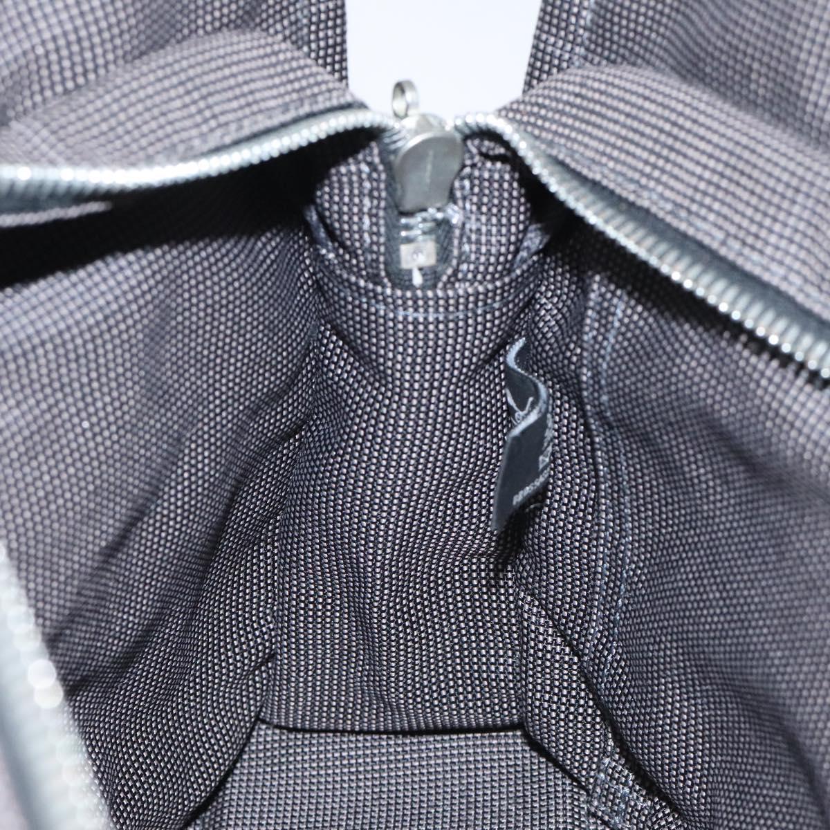 HERMES Her Line PM Backpack Canvas Gray Silver Auth 129003