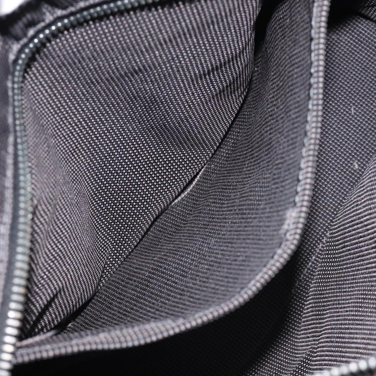HERMES Her Line PM Backpack Canvas Gray Silver Auth 129003