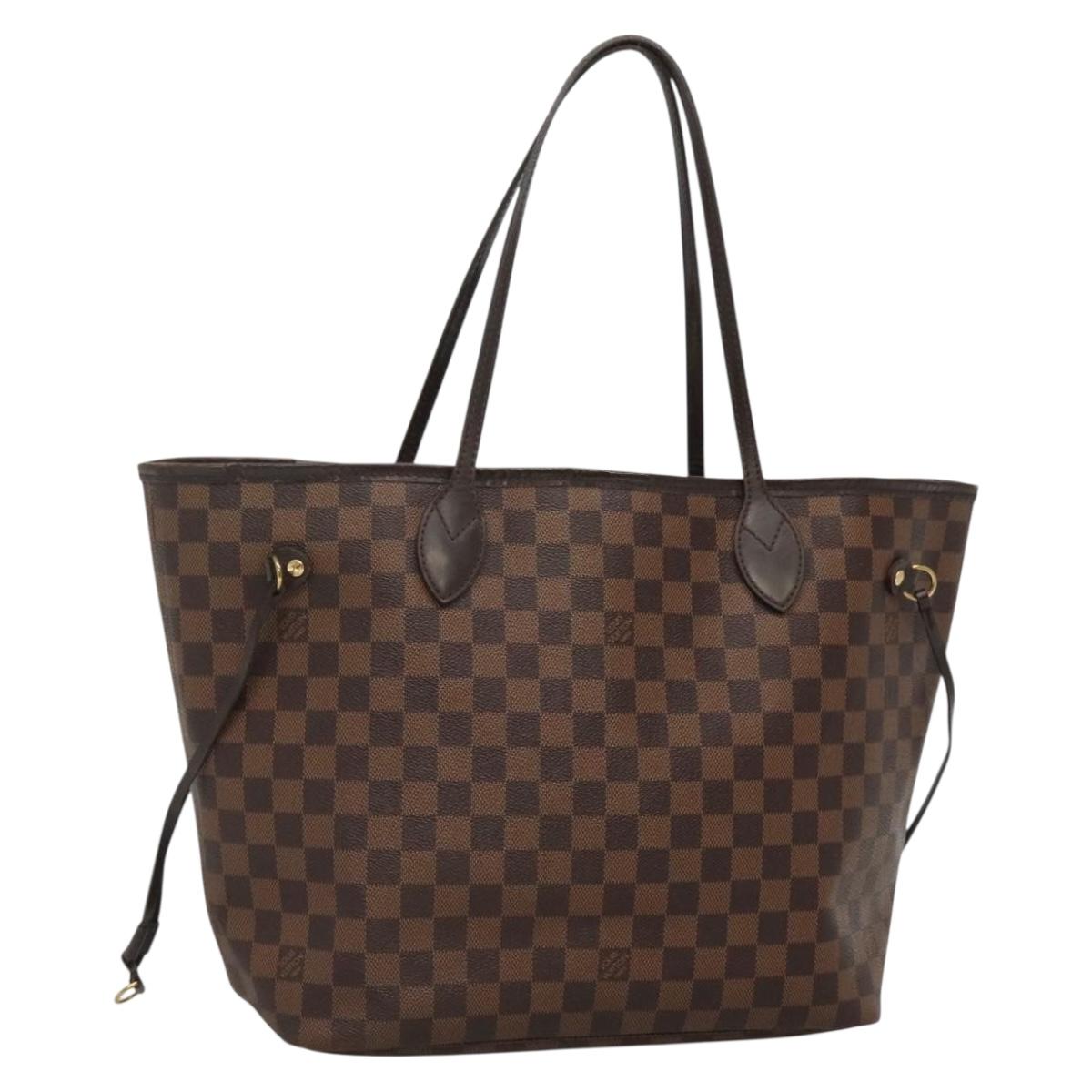 LOUIS VUITTON Damier Ebene Neverfull MM Tote Bag N51105 LV Auth 129057